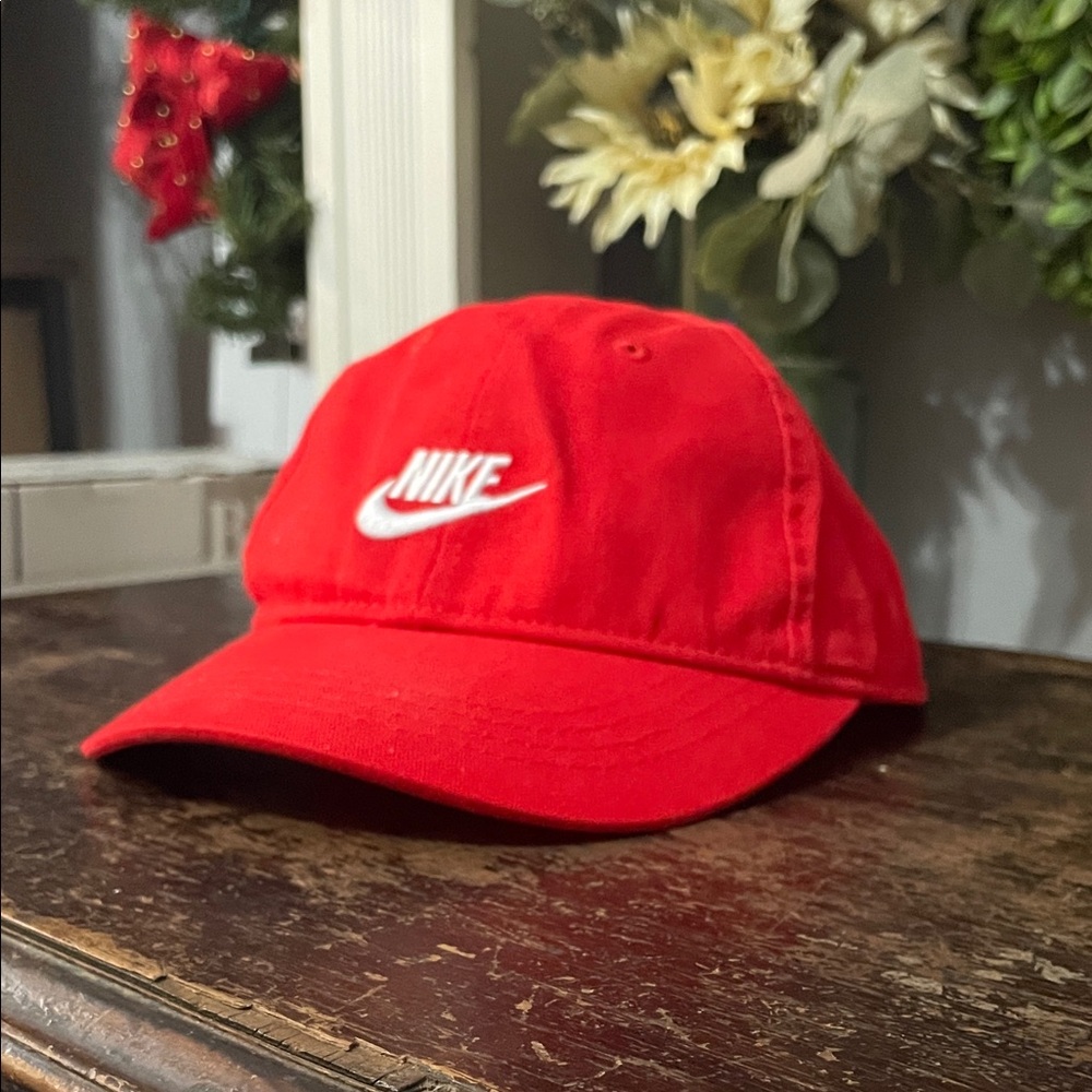 Nike Bright Red Cap with White Logo